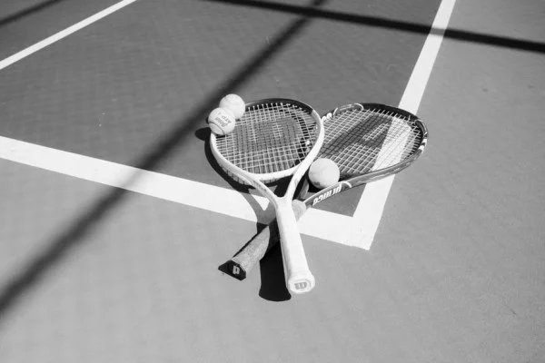 tennis racket and ball